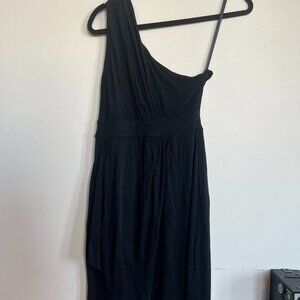 "Diane VonFurstenber" asymetrical one sholder mini black dress / Size 4